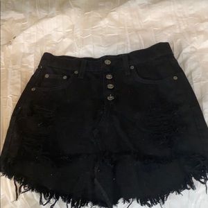 CARMAR denim black ripped skirt, Size 23